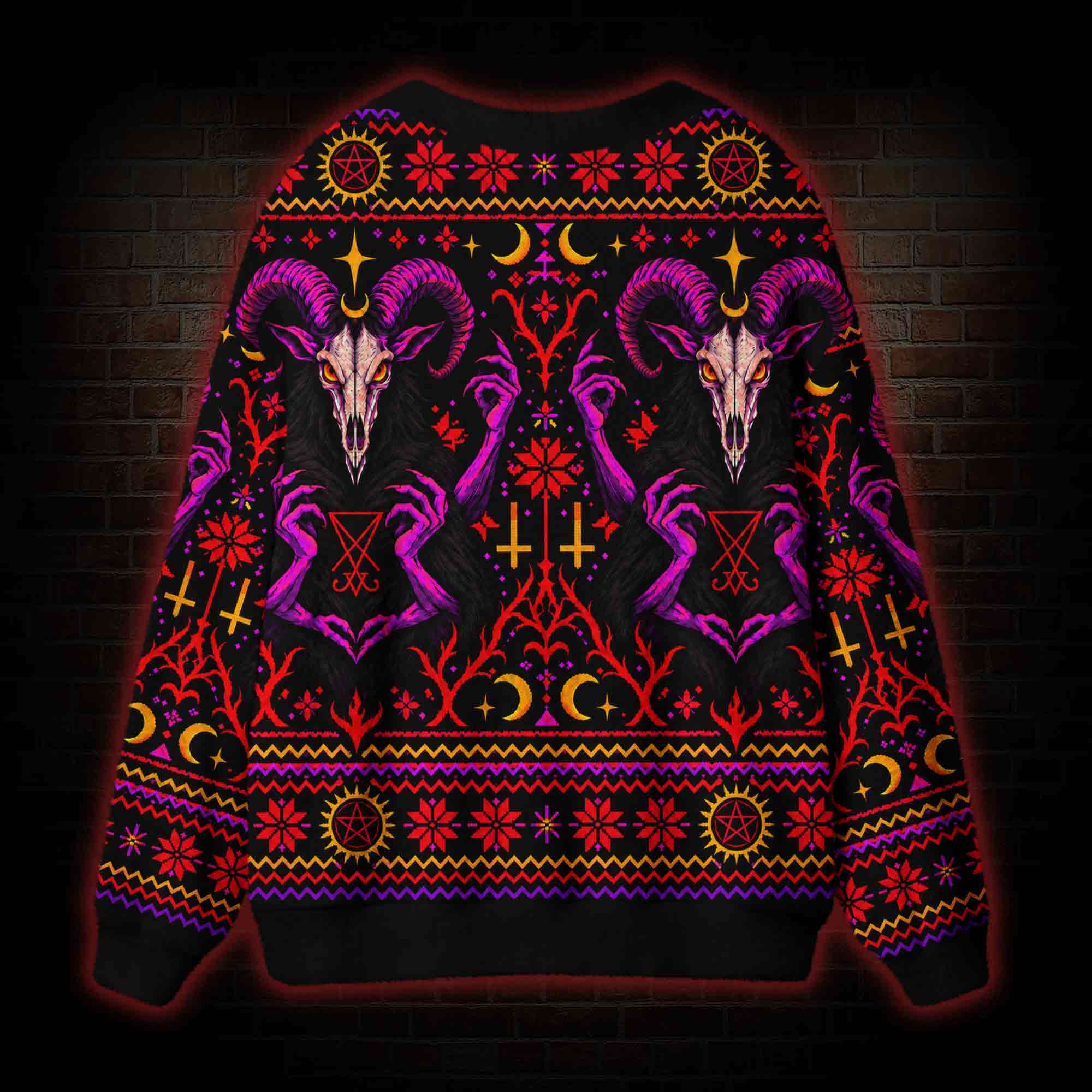Baphomet's Embrace Cardigan Sweater
