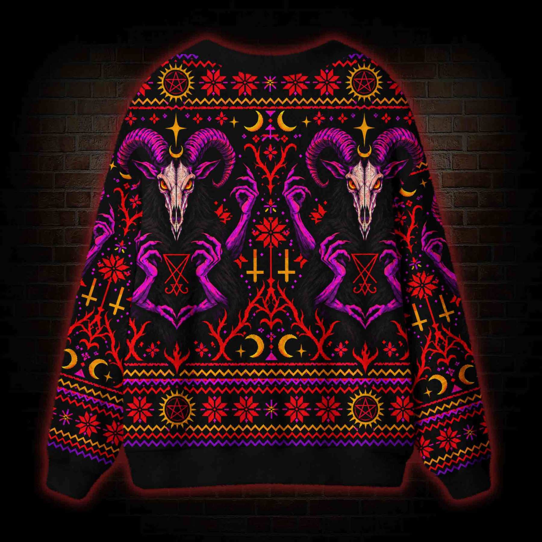 Baphomet's Embrace Cardigan Sweater