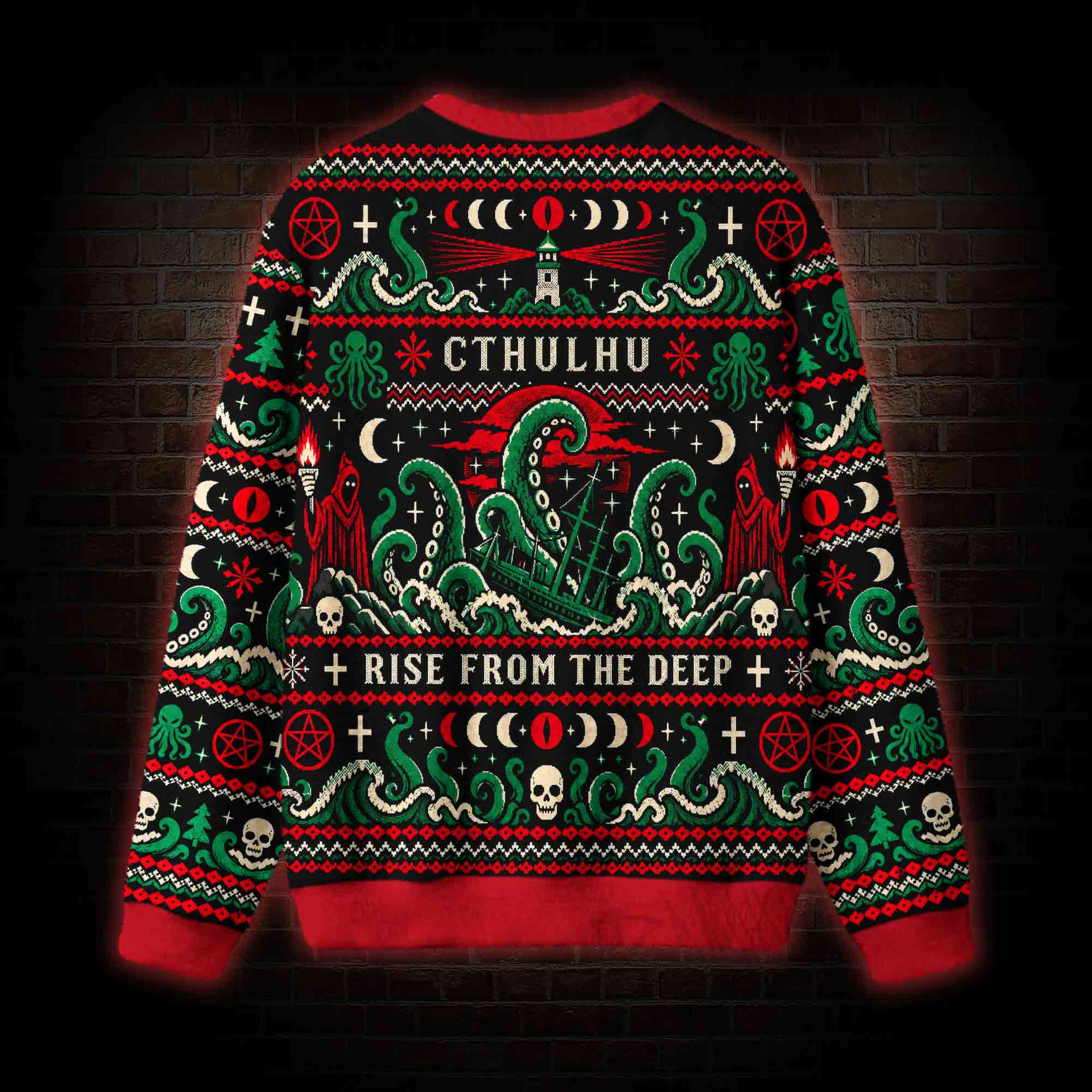 Awaken the Deep Cthulhu Ugly Sweatshirts