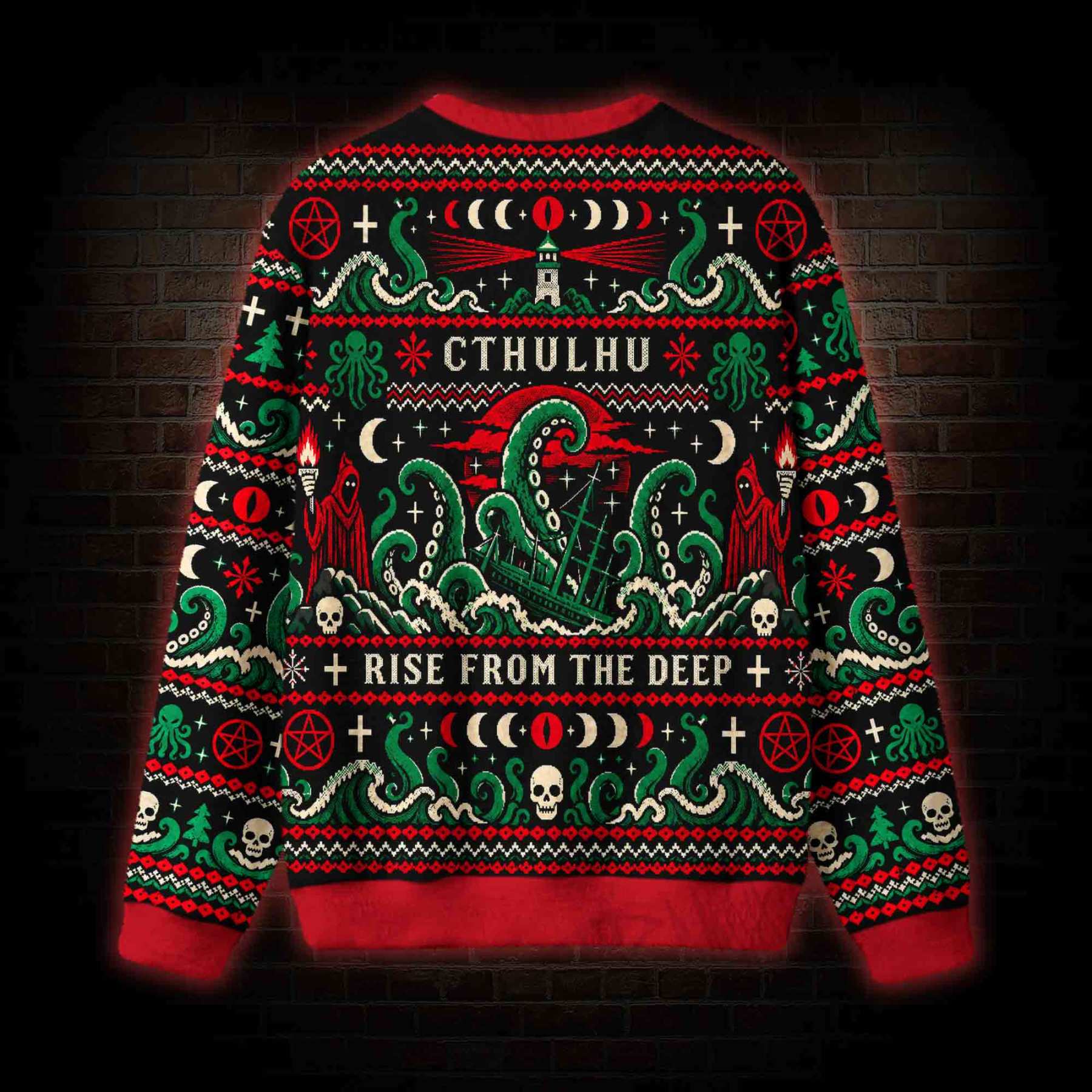 Awaken the Deep Cthulhu Ugly Sweatshirts