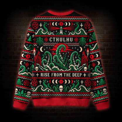 Awaken the Deep Cthulhu Ugly Sweatshirts