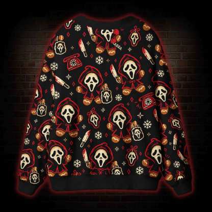 Gingerbread Horror Killer Cardigan Sweater
