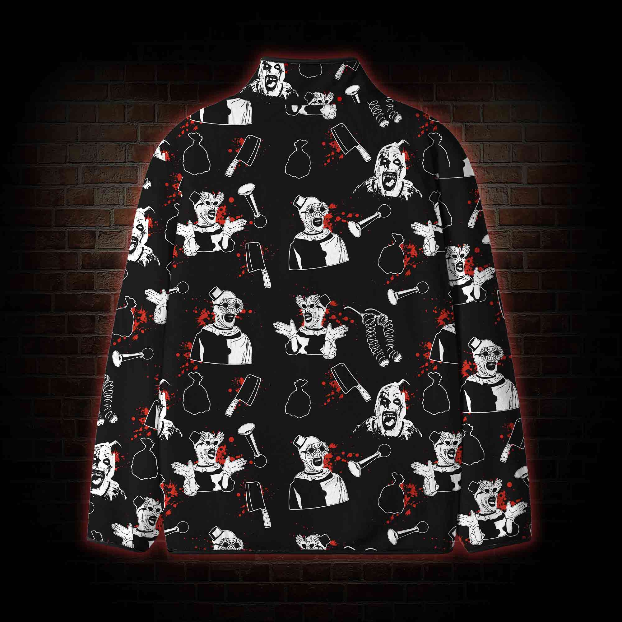 Horror Clown Fleece Full-Zip Jacket