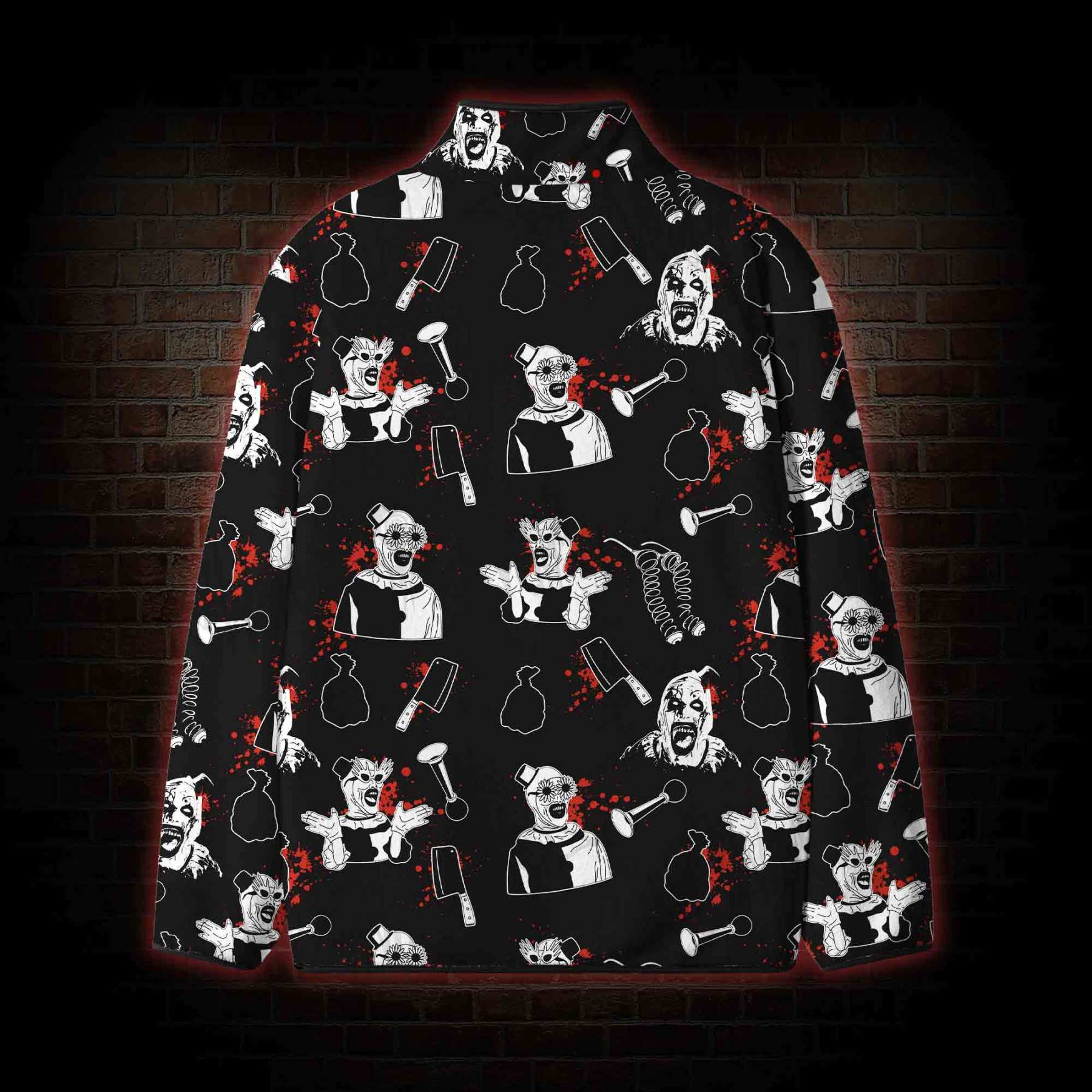 Horror Clown Fleece Full-Zip Jacket