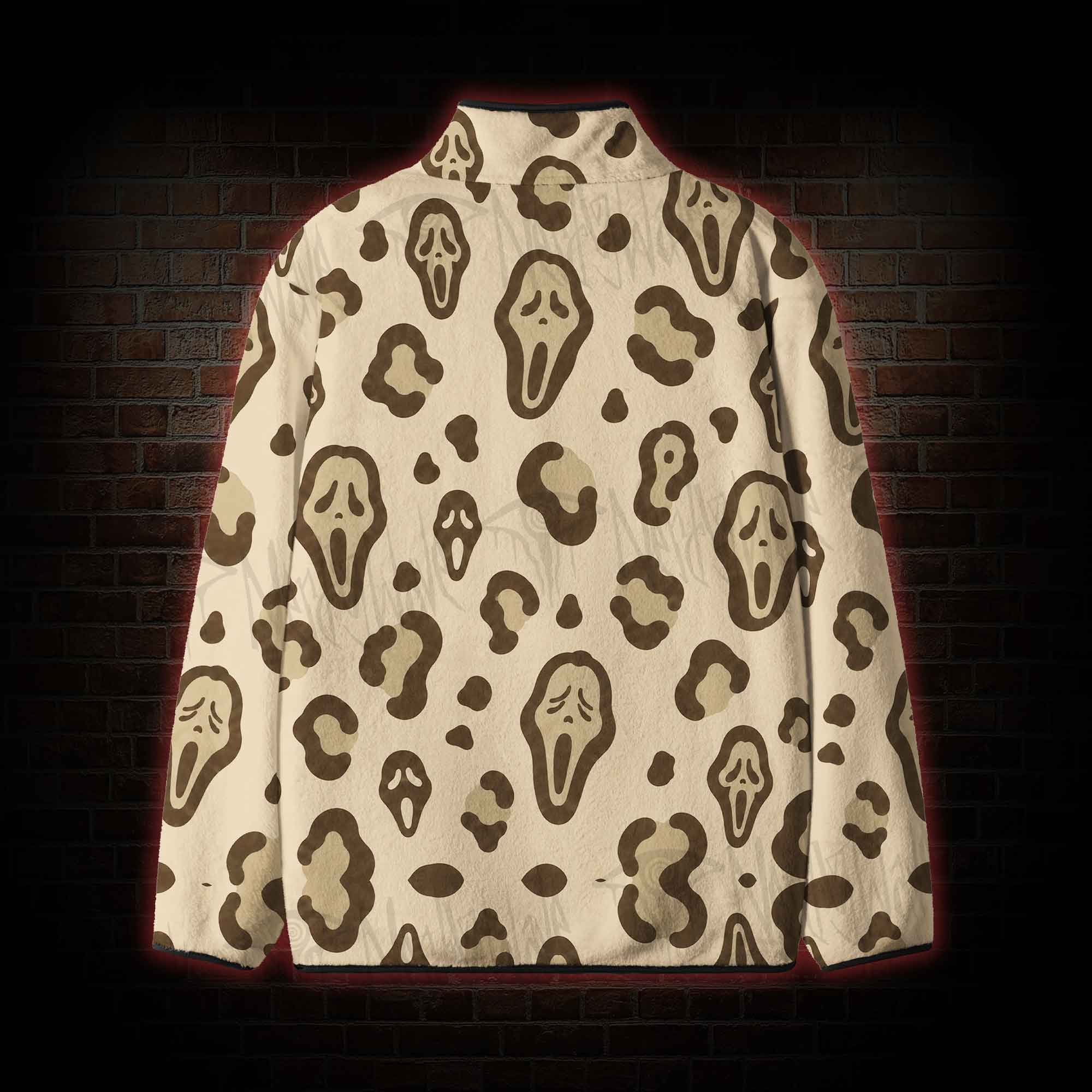 Leopard Ghostface Fleece Full-Zip Jacket