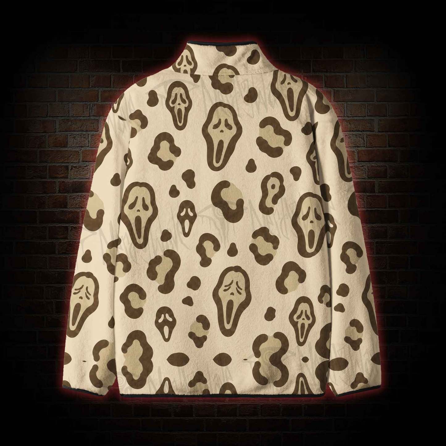 Leopard Ghostface Fleece Full-Zip Jacket