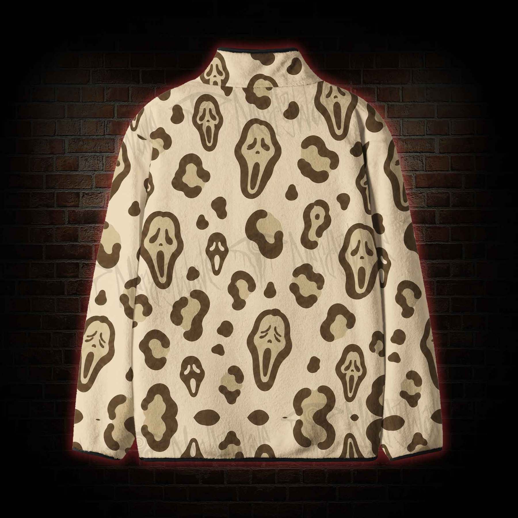 Leopard Ghostface Fleece Full-Zip Jacket