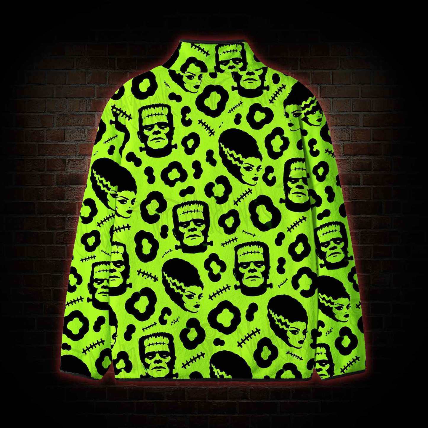 Neon Green Monster Fleece Full-Zip Jacket