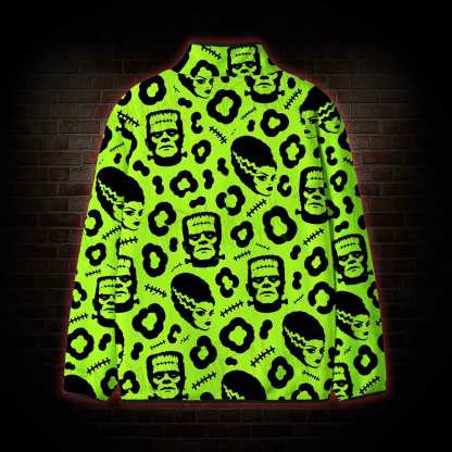 Neon Green Monster Fleece Full-Zip Jacket