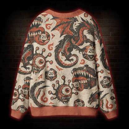 The Natural 20 Critical Hit Cardigan Sweater
