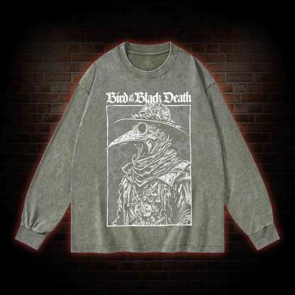 Bird of The Black Death Washed Long-Sleeve T-shirt