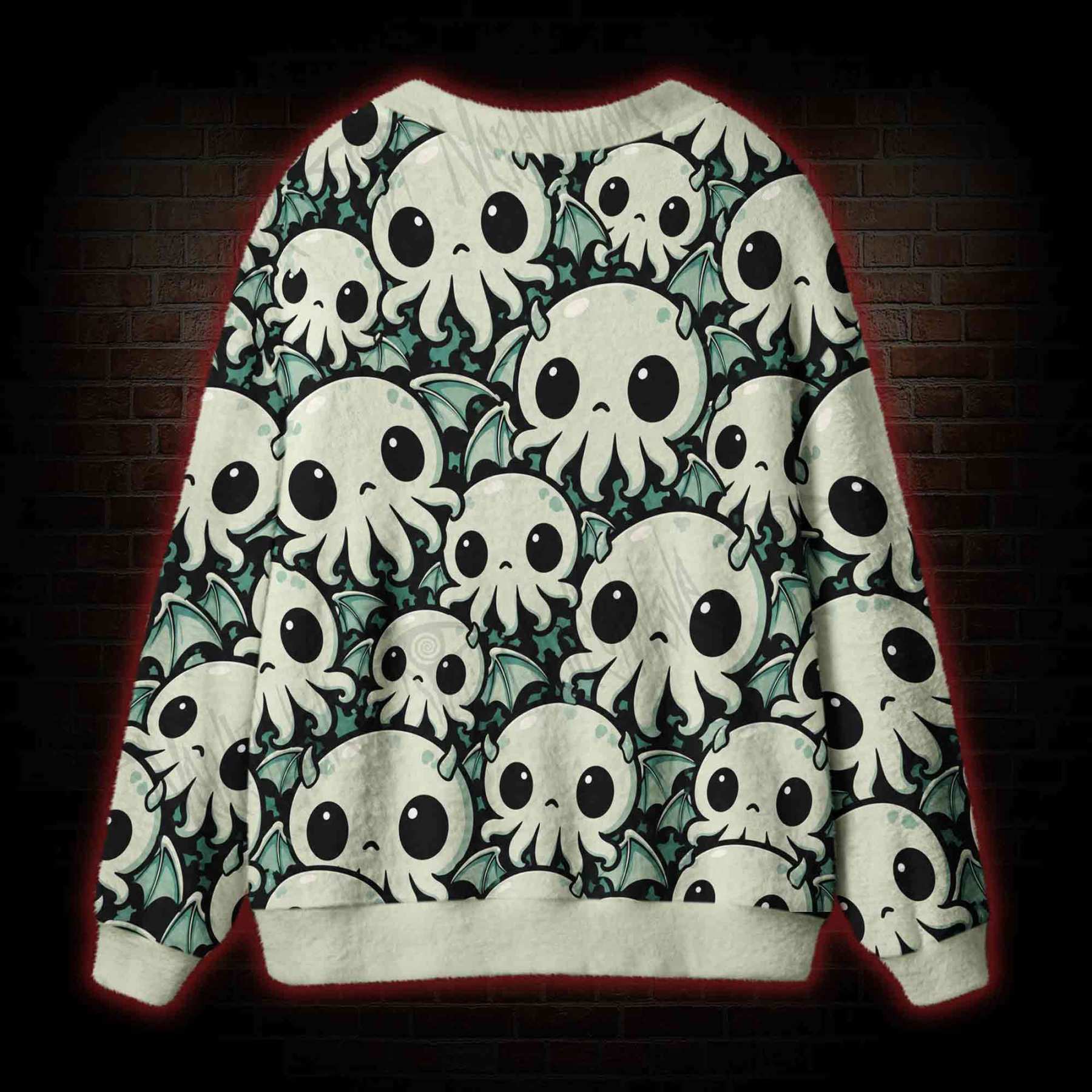 Kawaii Chibi Cthulhu Cardigan Sweater