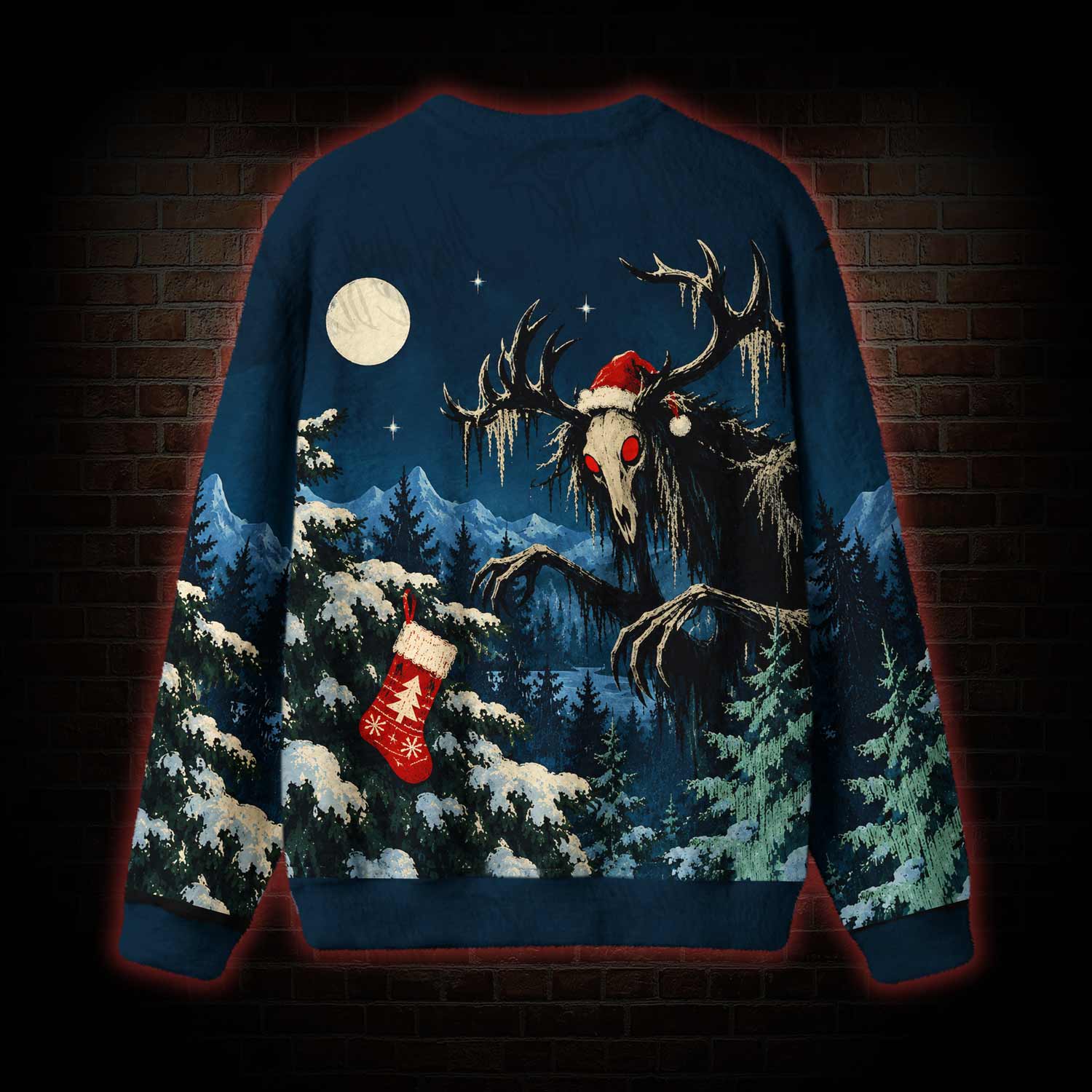 Winter Forest Wendigo Xmas Ugly Sweatshirts