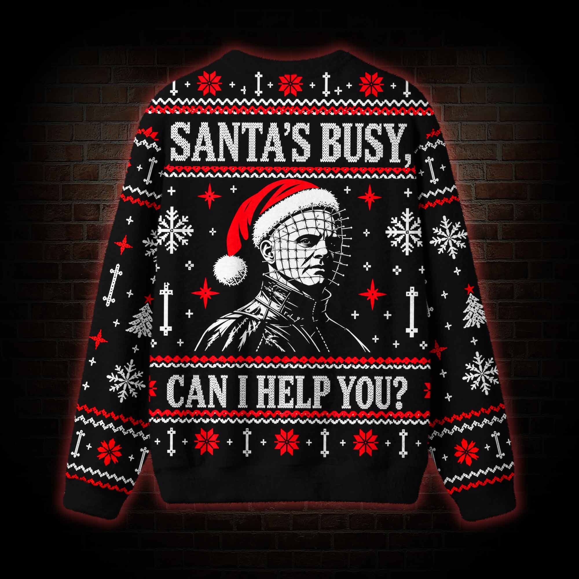 Santa's Busy, can I Help You? Ugly Sweatshirts