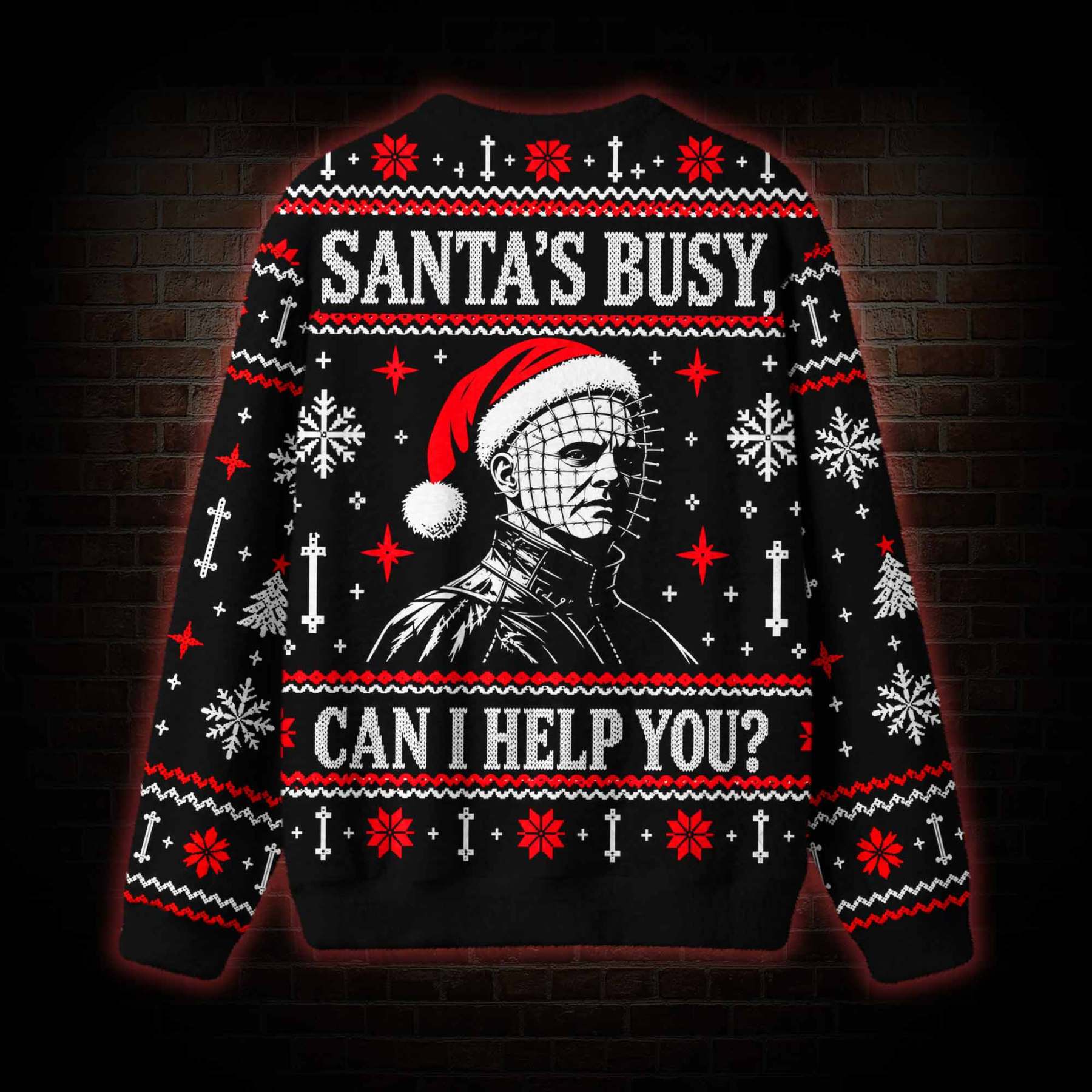 Santa's Busy, can I Help You? Ugly Sweatshirts