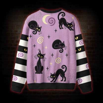Spooky Cat Ugly Sweatshirts