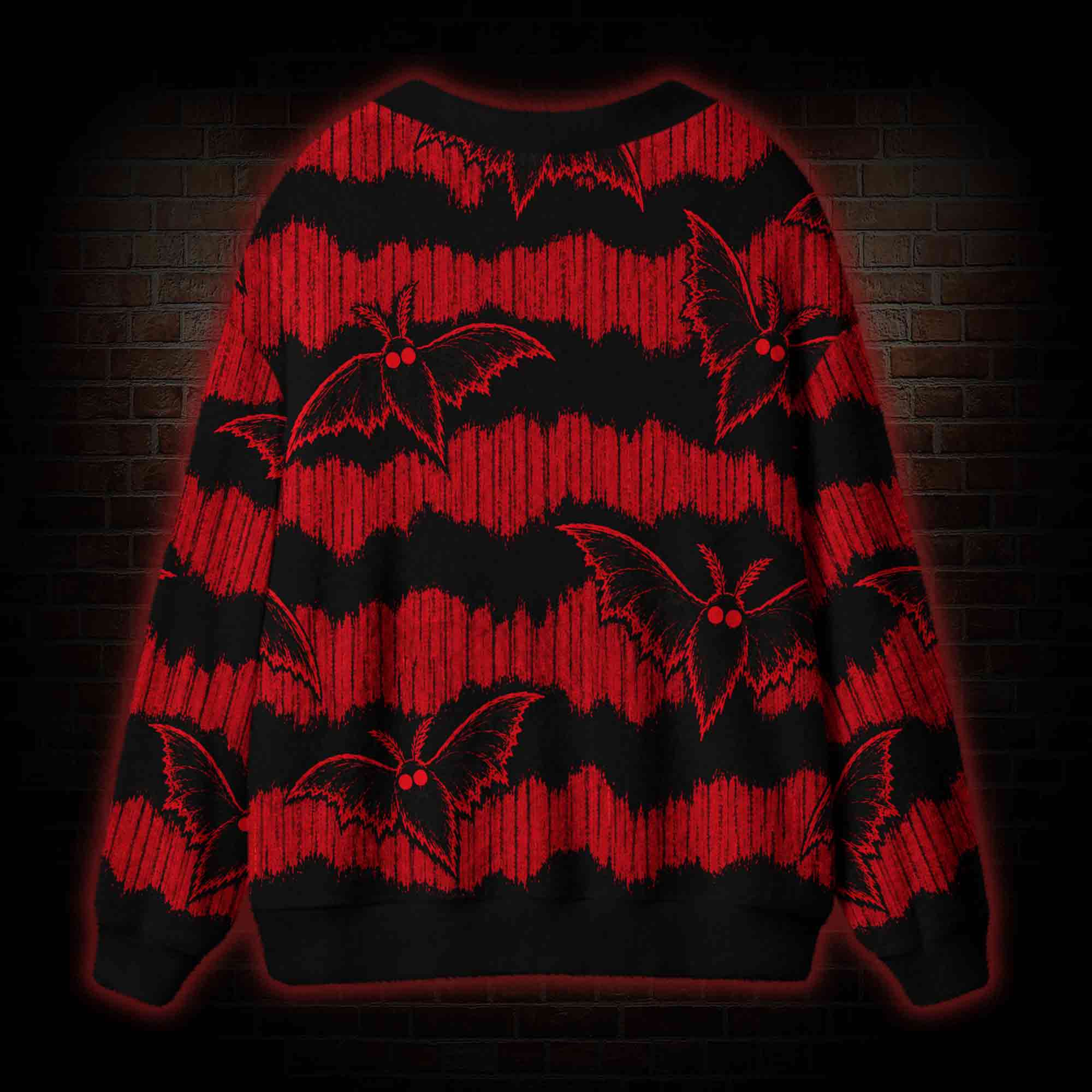 Horror Moth Cardigan Sweater