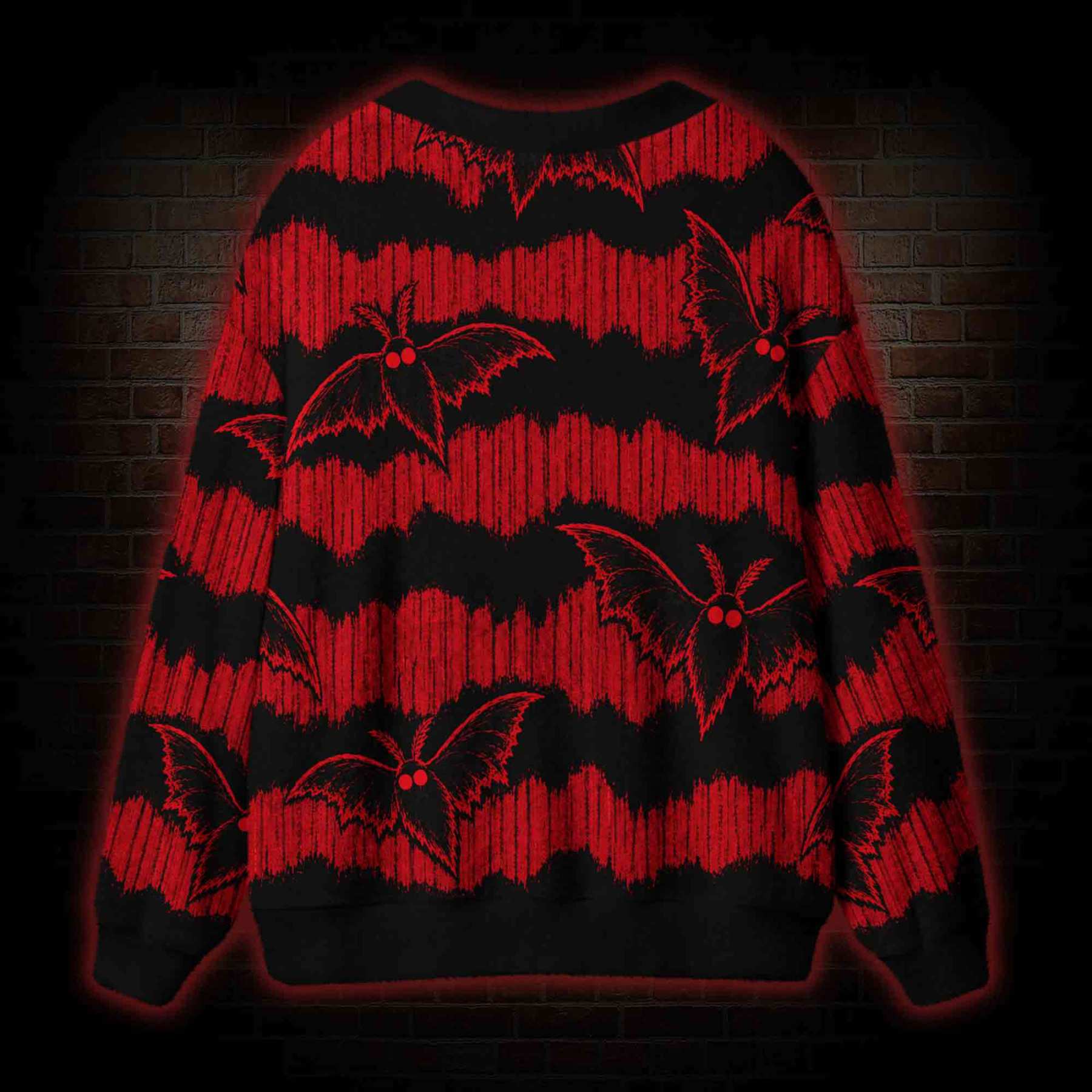 Horror Moth Cardigan Sweater
