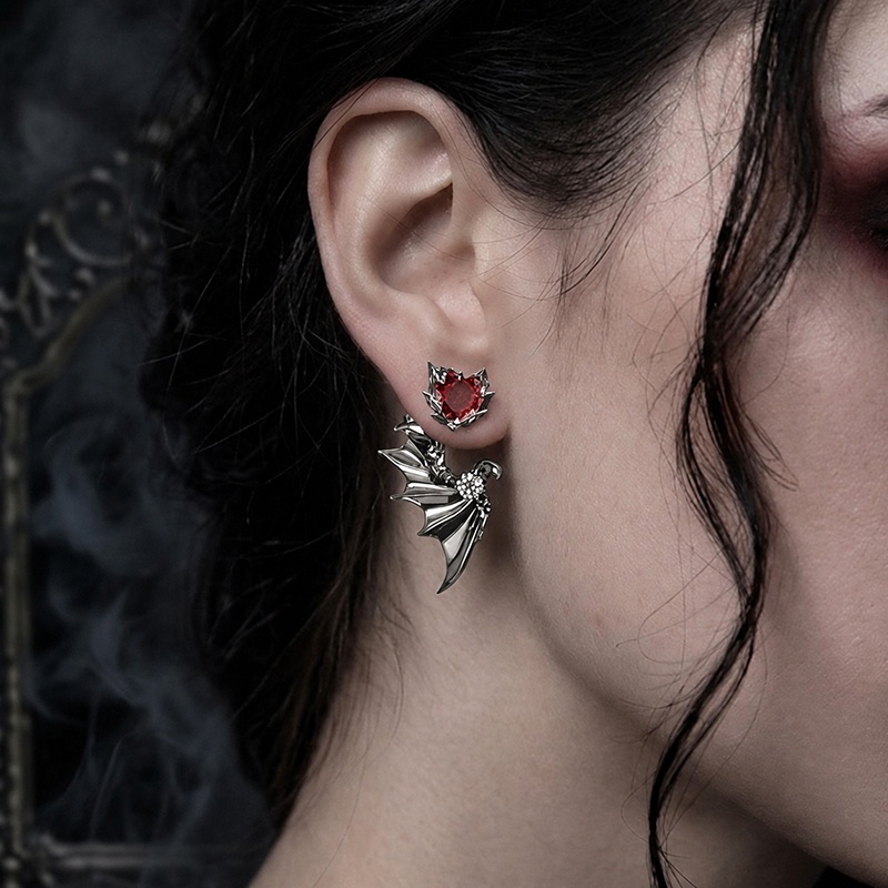 Crimson Dragon Wings Earrings