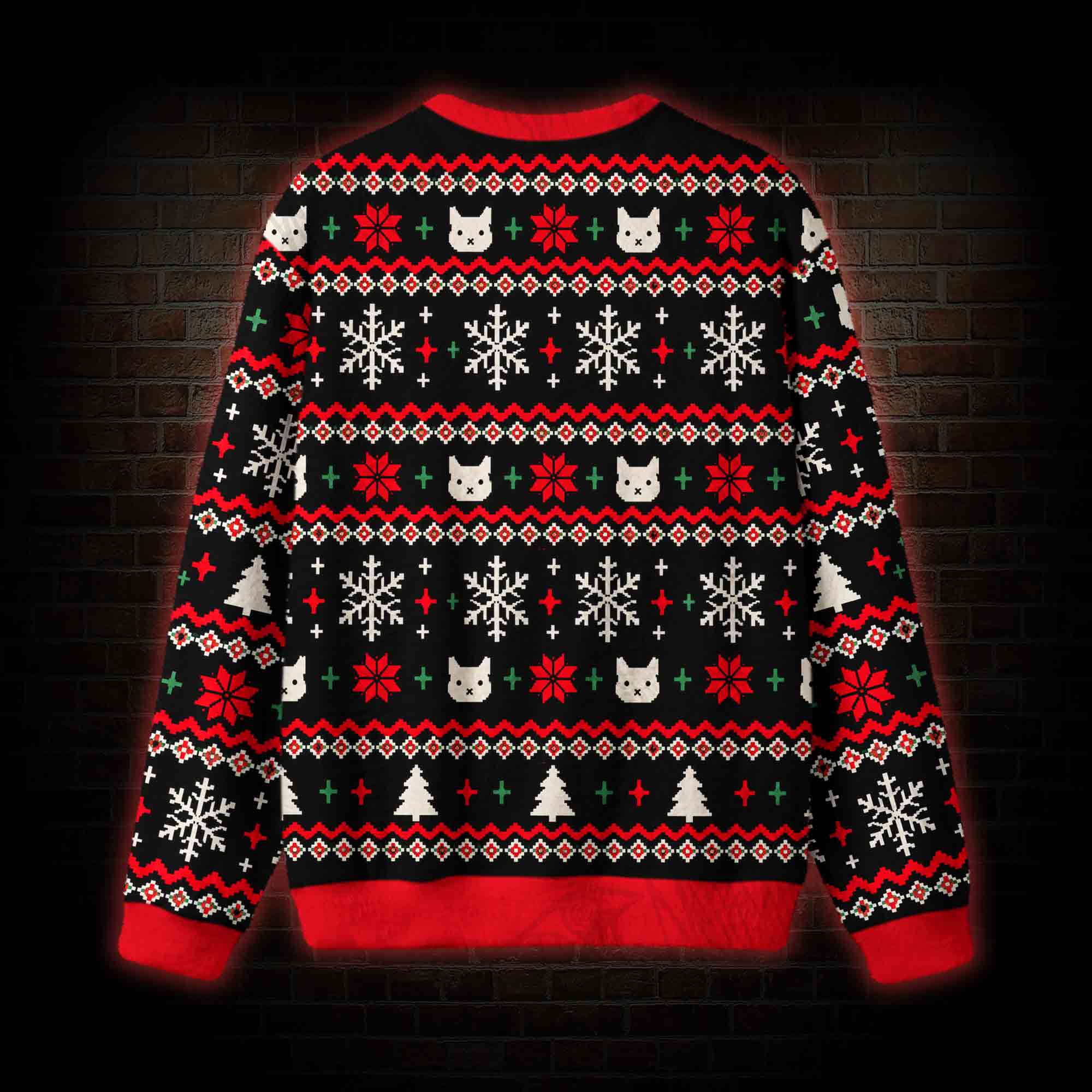 Meowry Krampus Ugly Sweatshirts