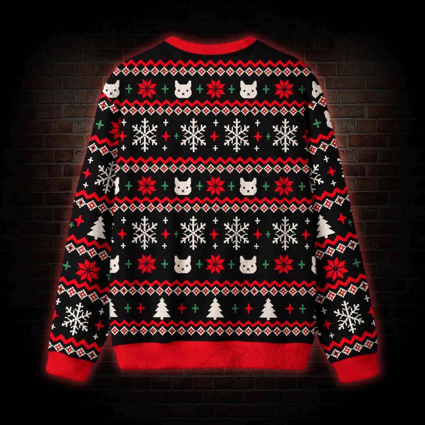 Meowry Krampus Ugly Sweatshirts