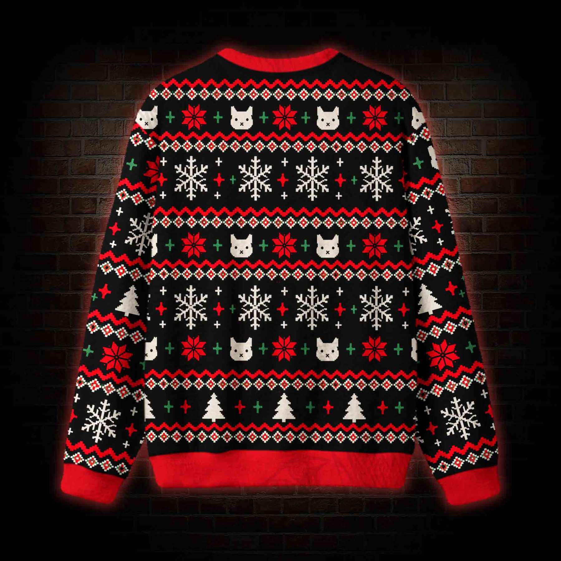 Meowry Krampus Ugly Sweatshirts