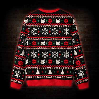 Meowry Krampus Ugly Sweatshirts