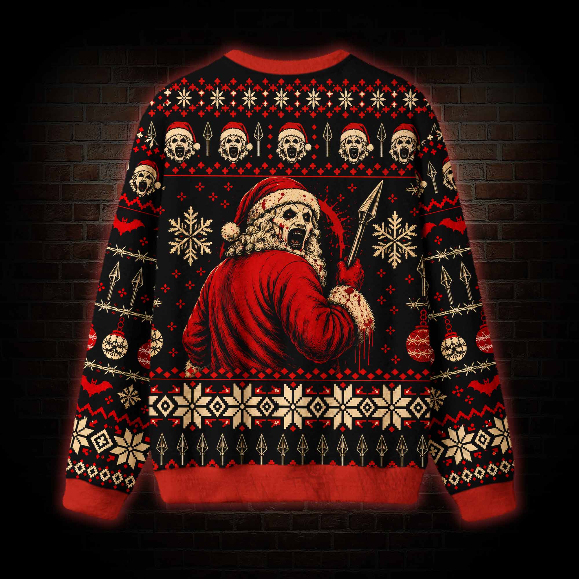Evil Clown Santa Ugly Sweatshirts