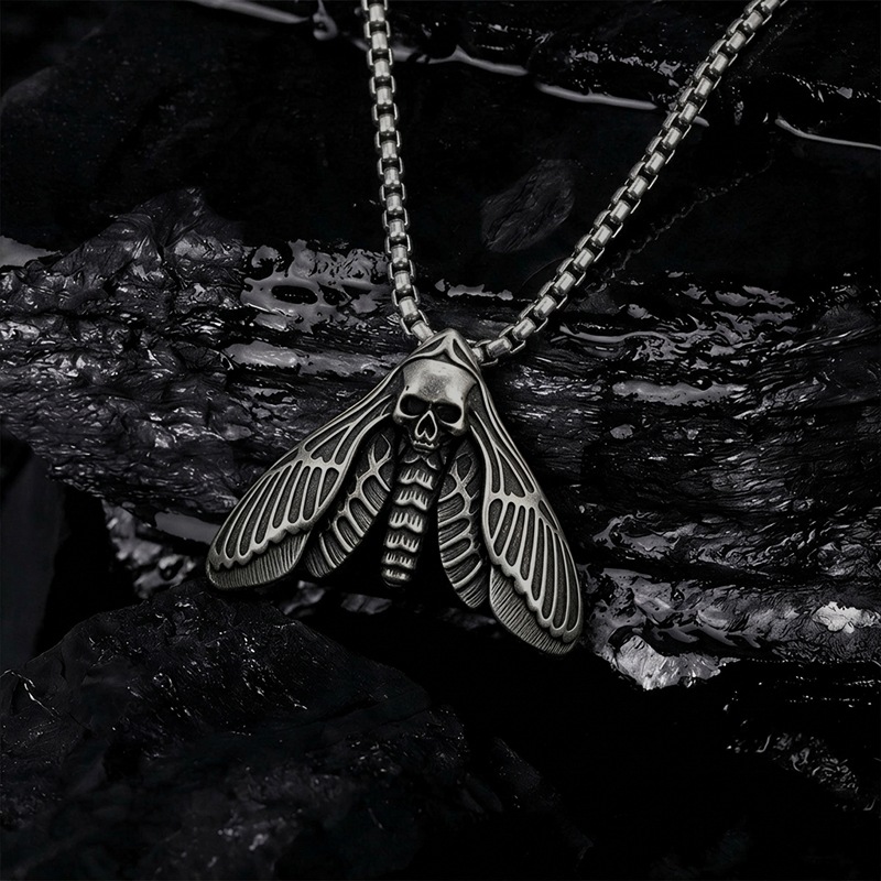 Death Moth Relic Necklace