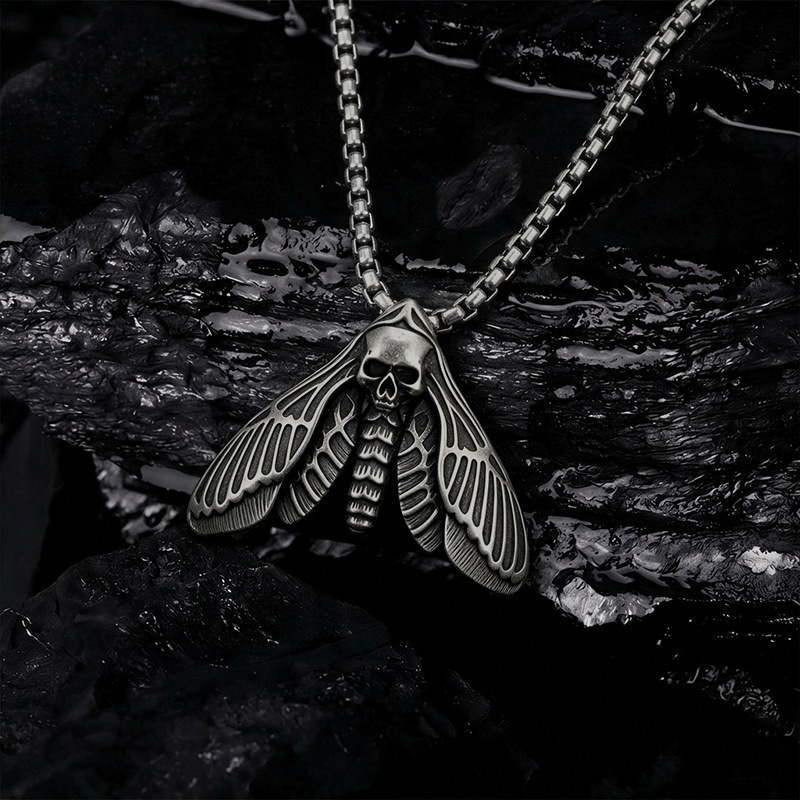 Death Moth Relic Necklace