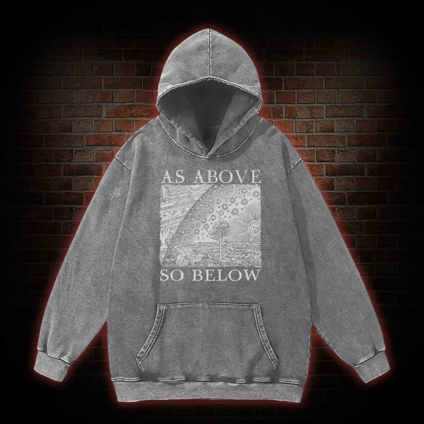 As Above So Below Washed Hoodie