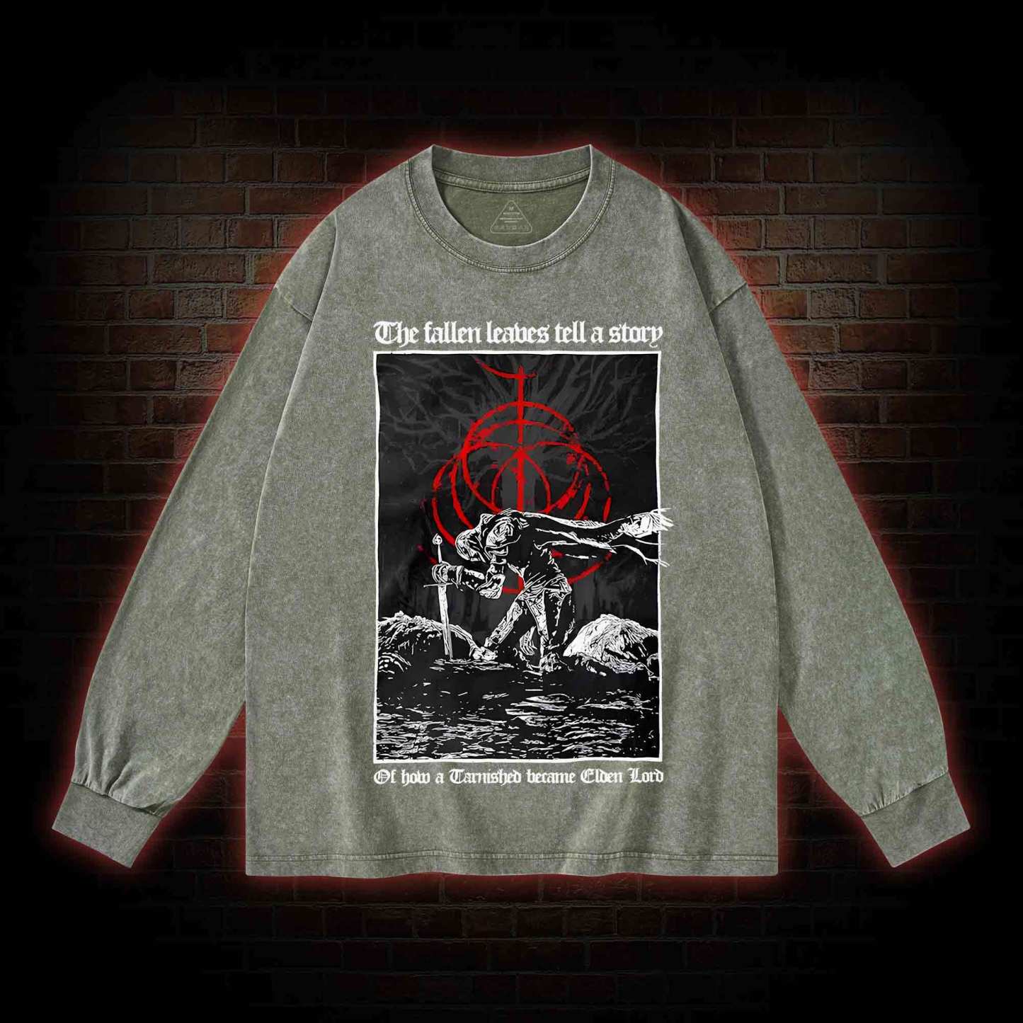 The Fallen Leaves Tell a Story Washed Long-Sleeve T-shirt