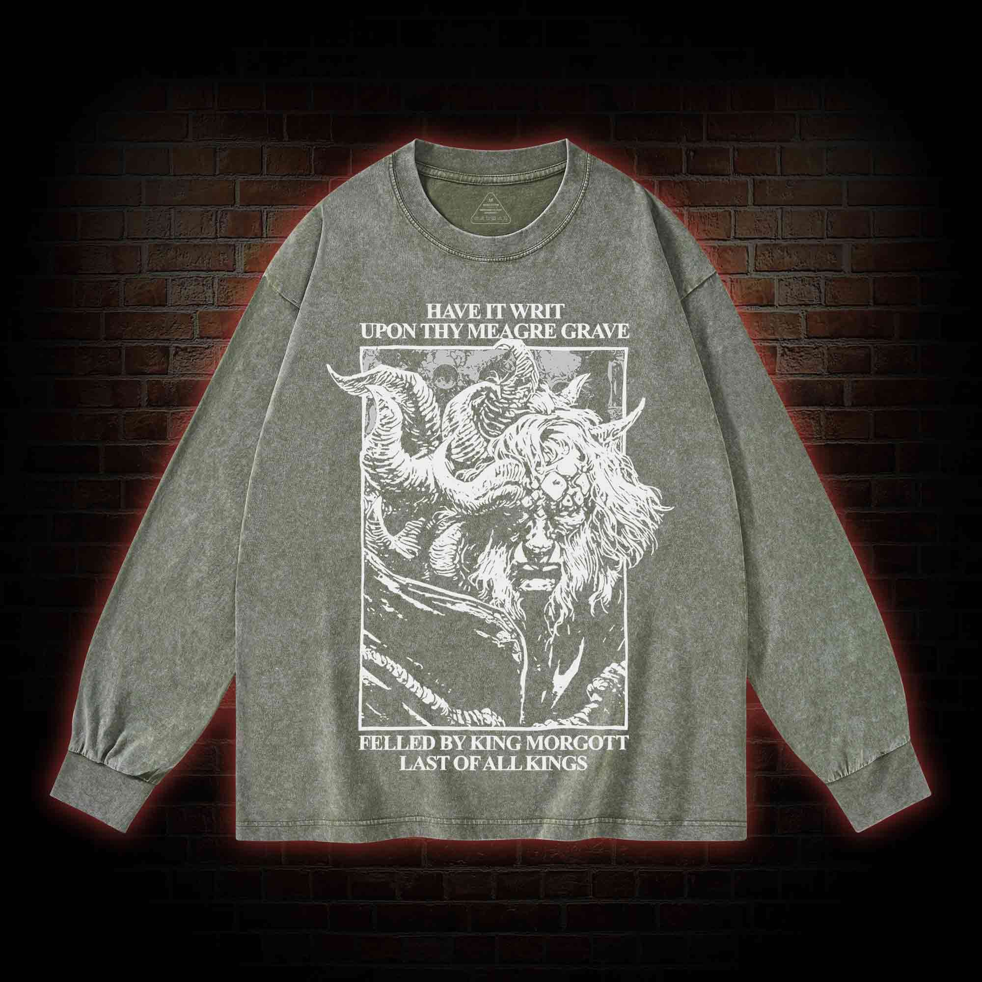 The Omen King Washed Long-Sleeve T-shirt