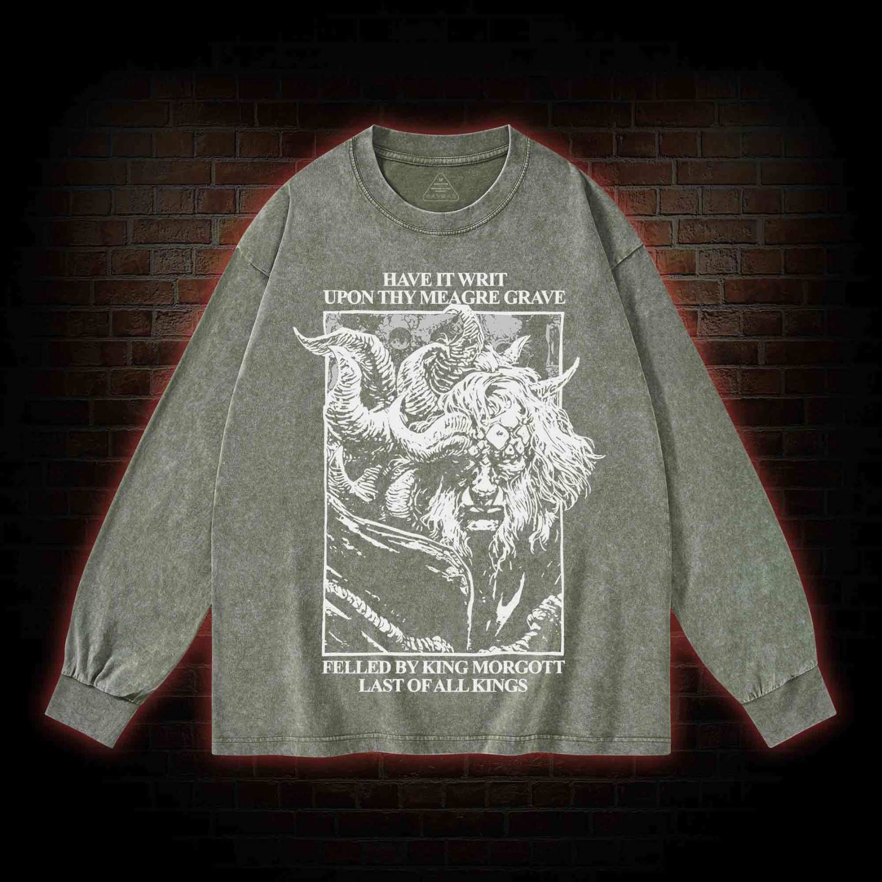 The Omen King Washed Long-Sleeve T-shirt