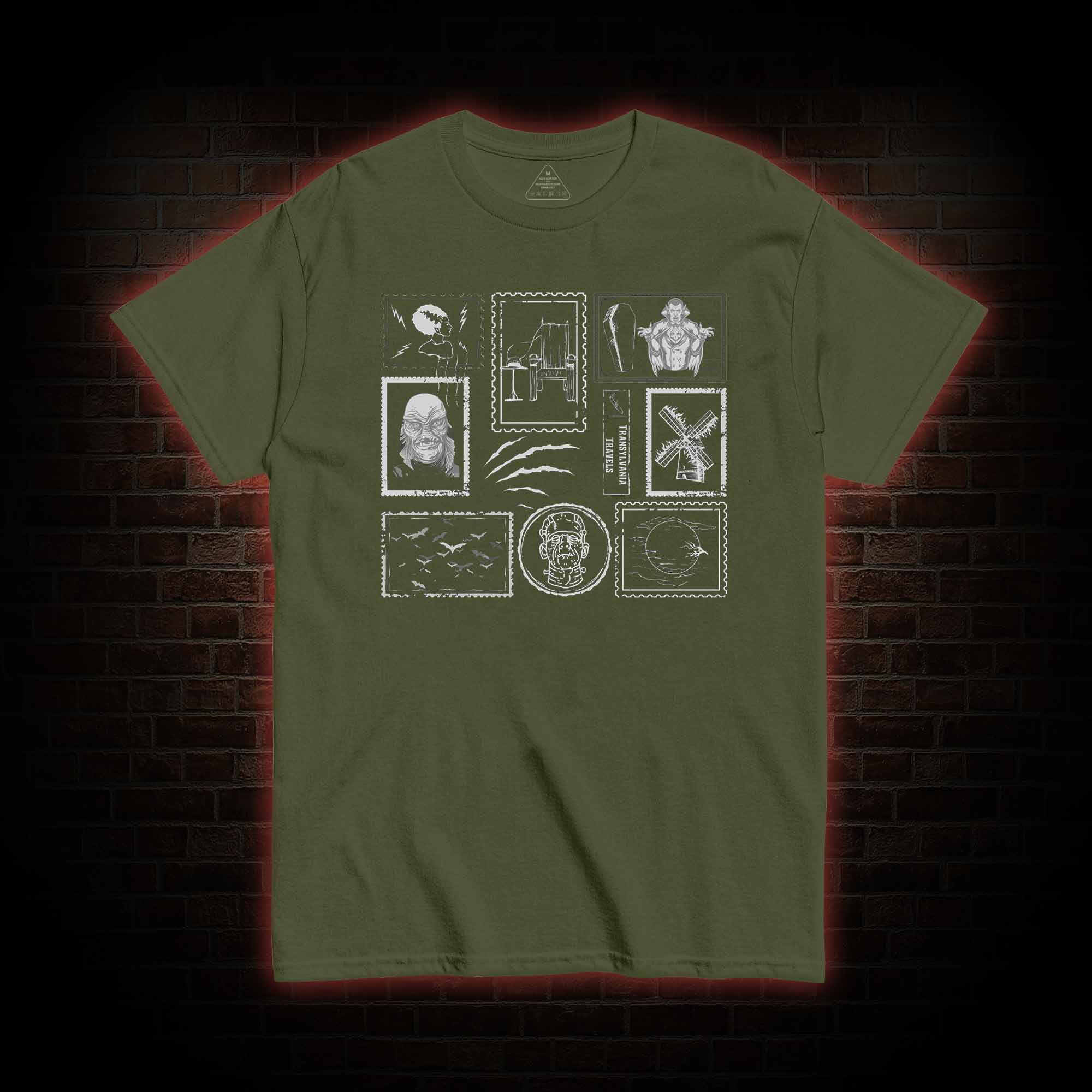 Monsters Postage Stamp T-Shirt 