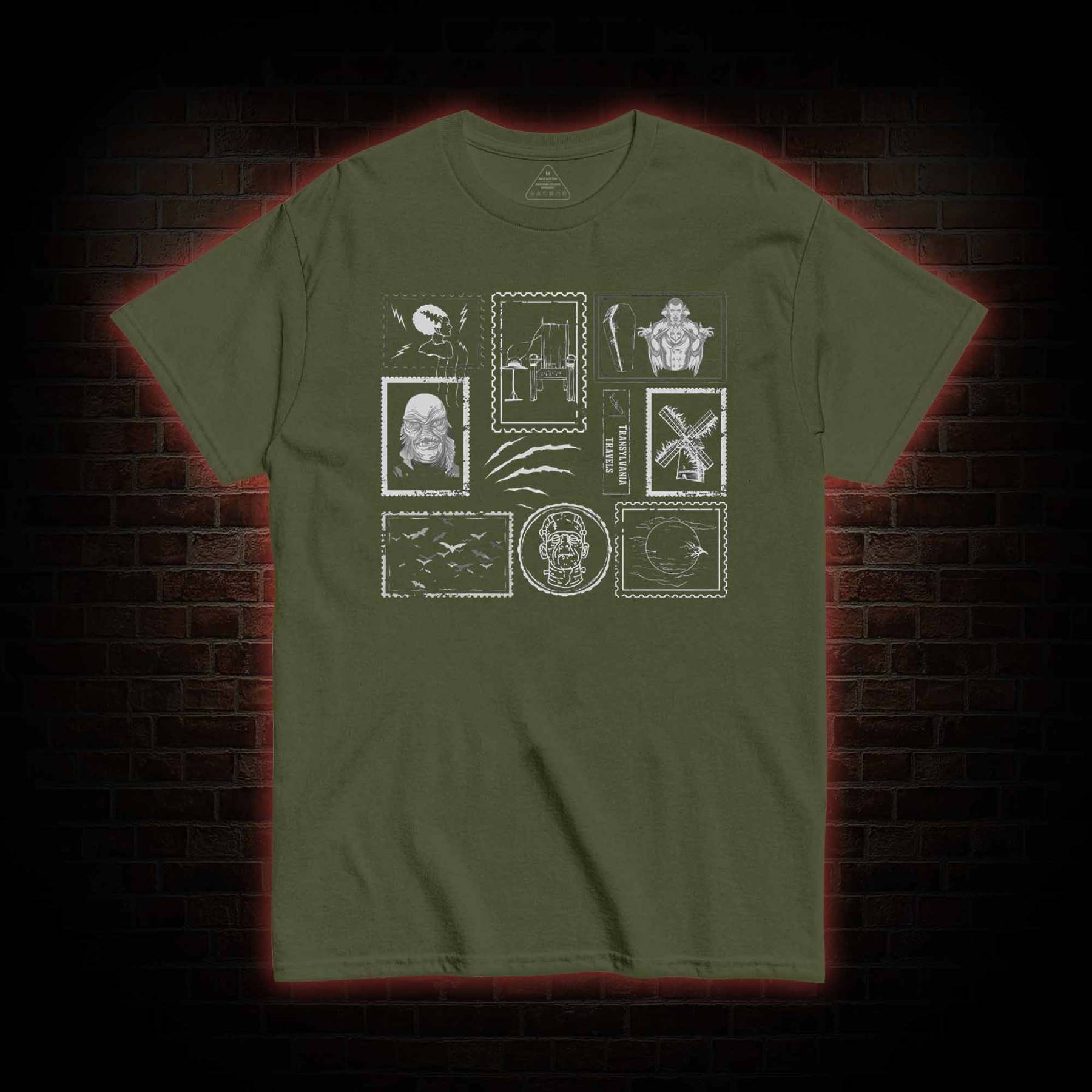 Monsters Postage Stamp T-Shirt 