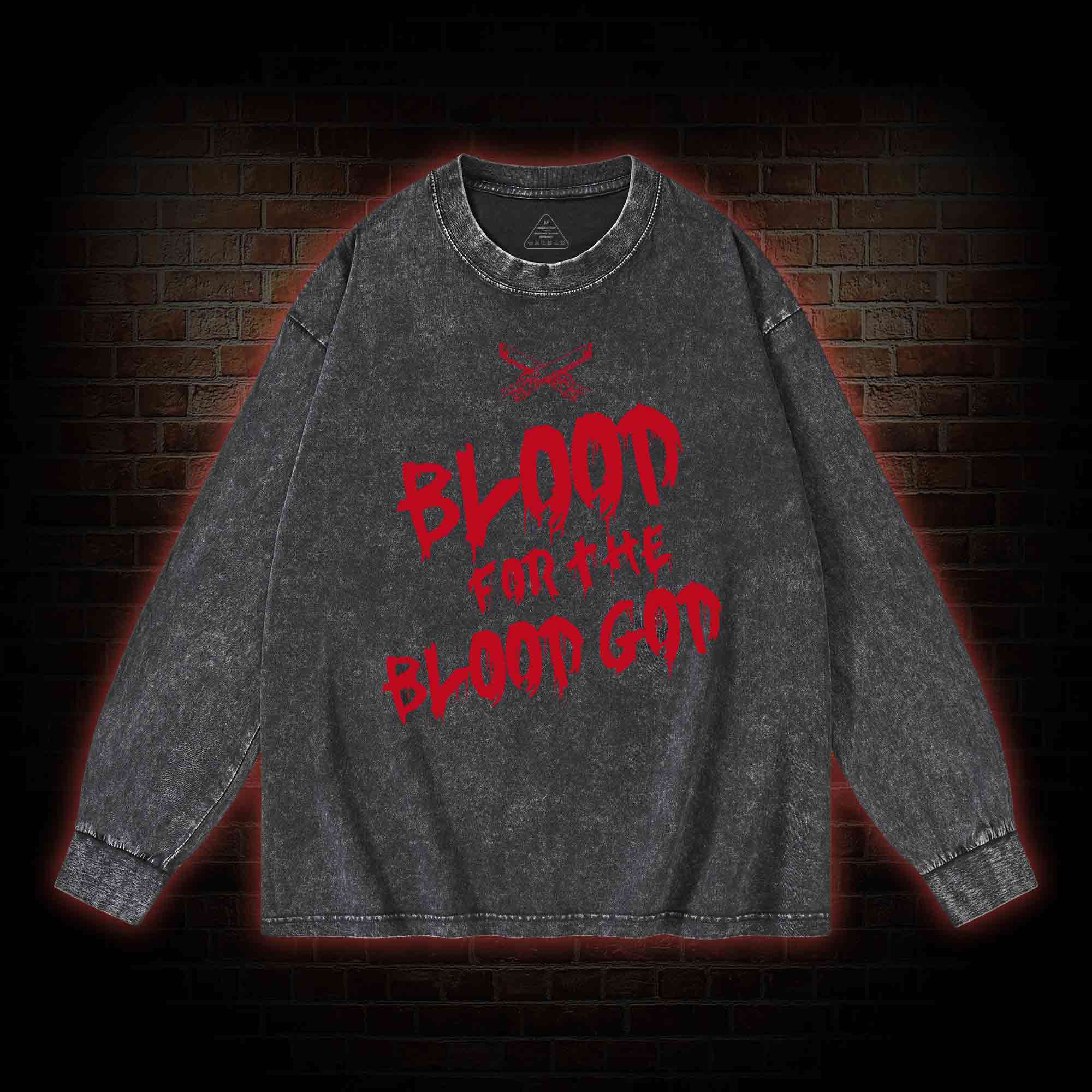 Blood for the Blood God Washed Long-Sleeve T-shirt