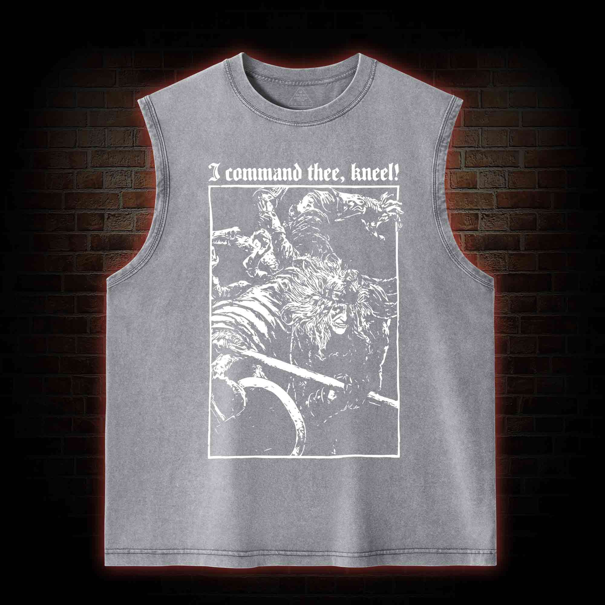 I Command Thee Kneel Washed Tank Top