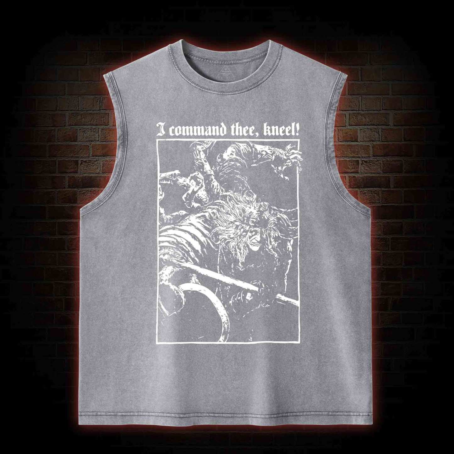 I Command Thee Kneel Washed Tank Top