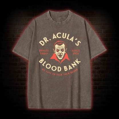 Dr.Acula's Blood Bank Washed T-shirt