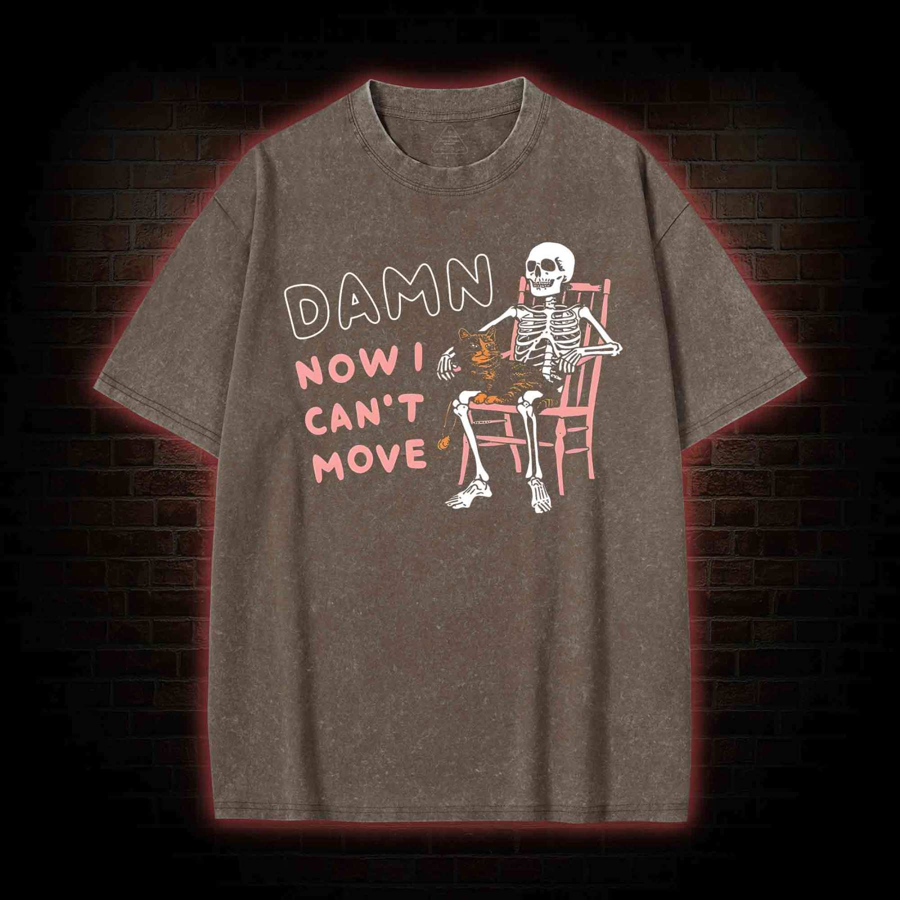 Damn Now I Can't Move Washed T-shirt