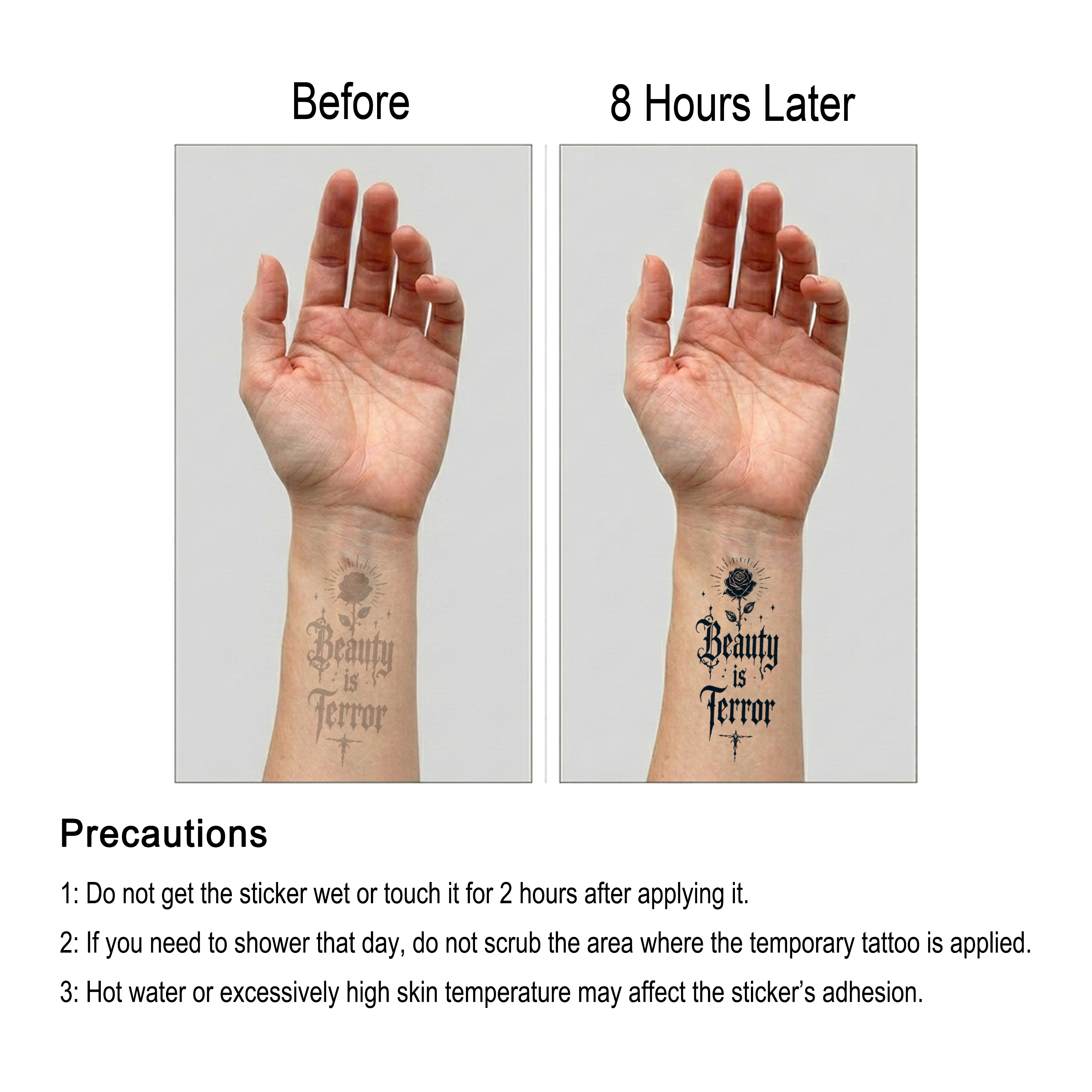 Beauty Terror Temporary Tattoo