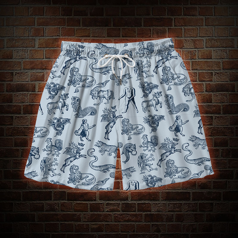 Medieval Monster Mens Swim Trunks