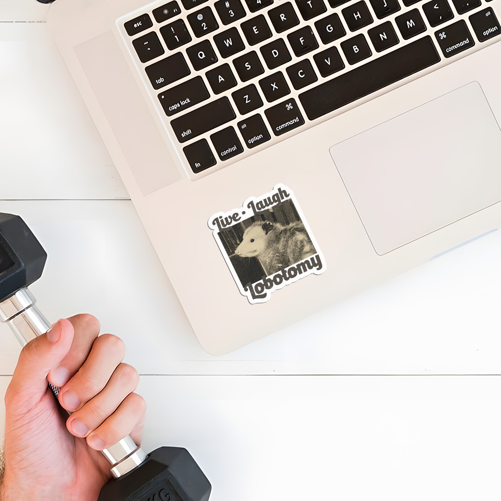 Live Laugh Lobotomy Sticker