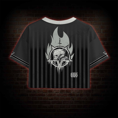 Demon Cat Crop Sports Jersey