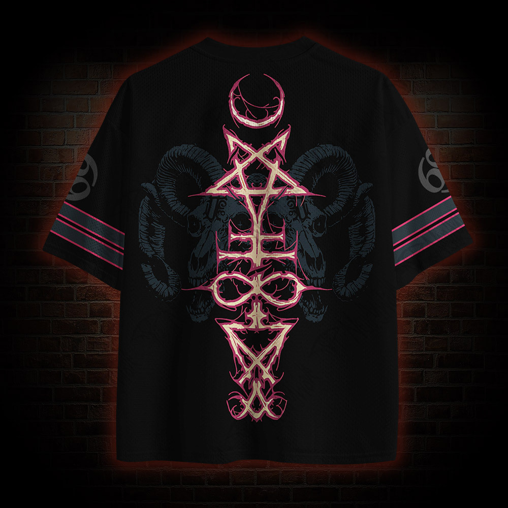Baphomet Goat 666 Mesh Jersey
