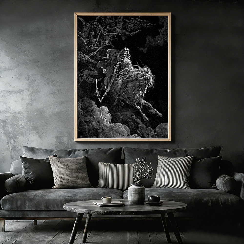 Death on the Pale Horse Framed Canvas Print