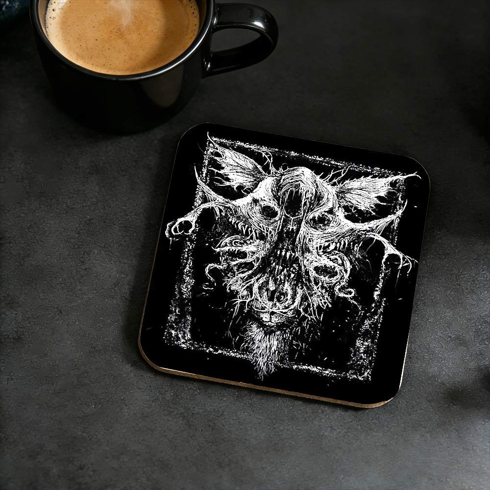 Shadow of The Demon Cork Coasters