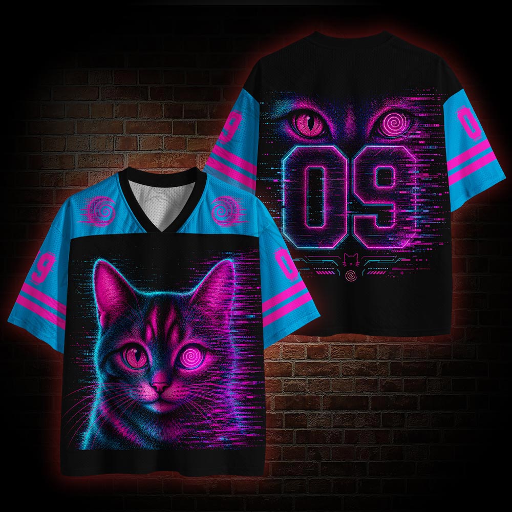 Glitch Cat Mesh Jersey