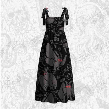 Mothman in the Jungle Tie Shoulder Maxi Dress